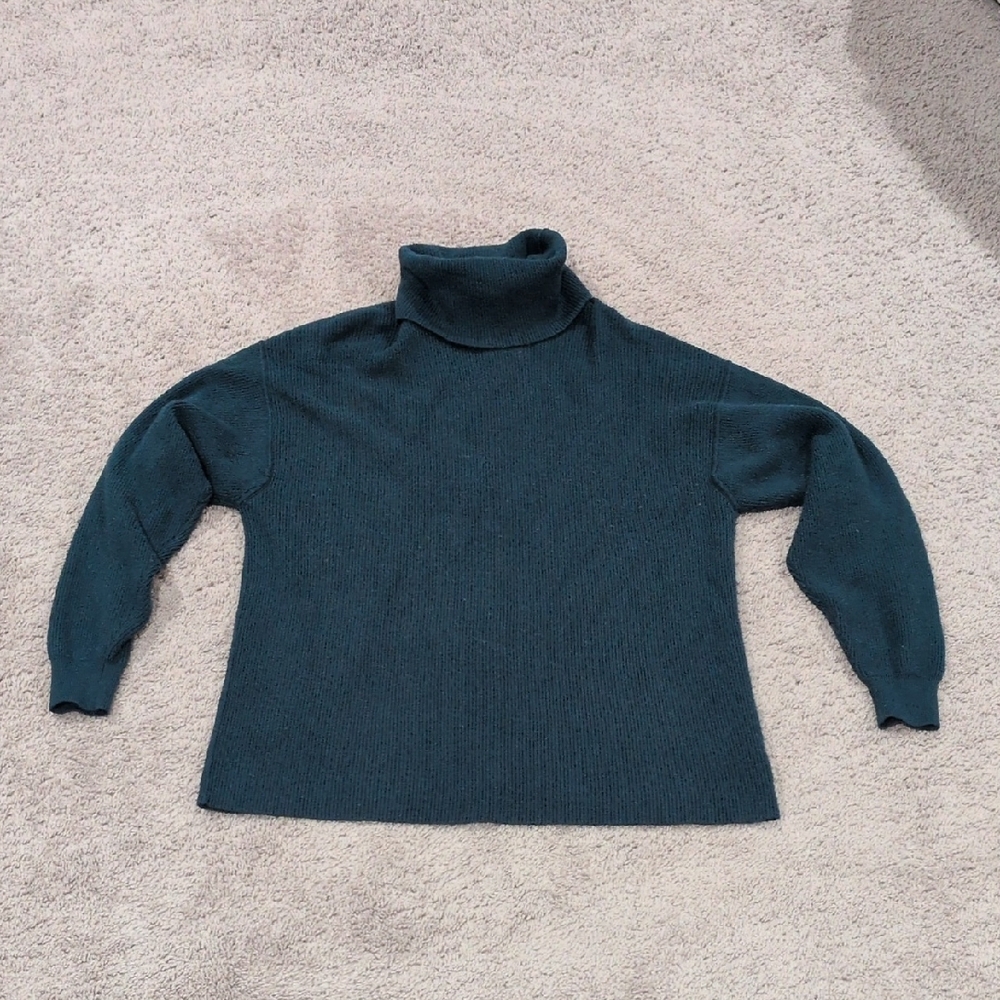 Free People Deep Teal Turtleneck Sweater